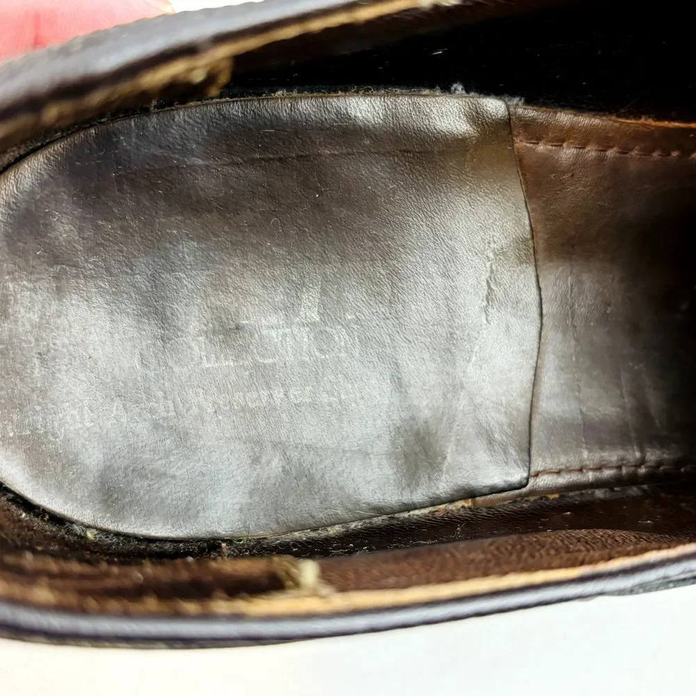Wright Kiltie Tassel Wingtip‎ Loafer Mens 11 Burgundy Leather Slip On Whippet II